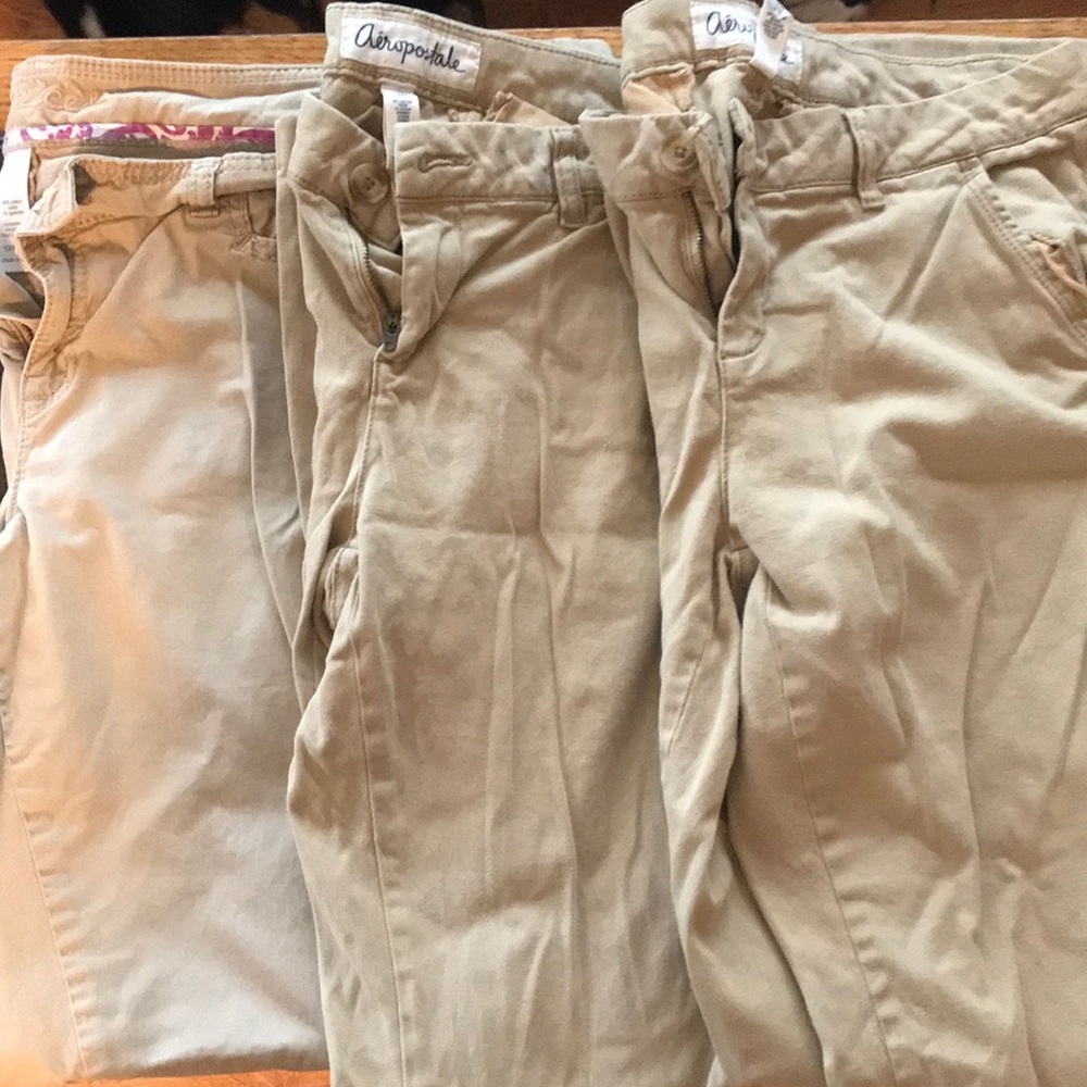3 pairs Aeropostale khakis